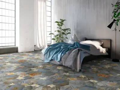 ITT Ceramic Hibiscus Hexa