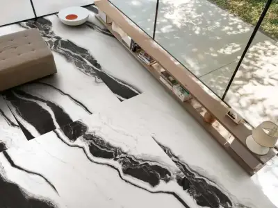 Floor Gres B&w marble