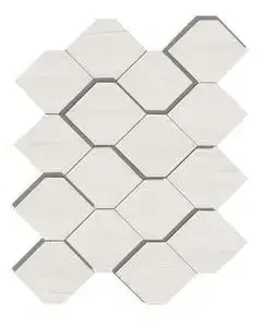 Marvel Bianco Dol. Mosaico Esagono 3D