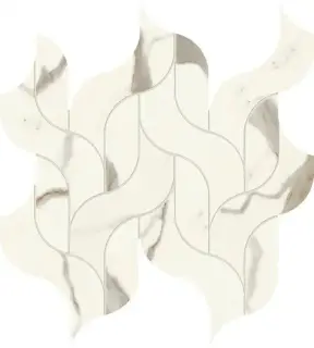 Marvel Calacatta Sublime Mosaico Waterfall Lappato