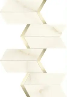 Marvel Calacatta Apuano Mosaico Chevron Lappato