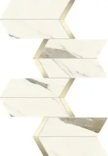 Marvel Calacatta Sublime Mosaico Chevron Lappato
