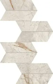 Marvel Diva White Everest Mosaico Chevron Velvet