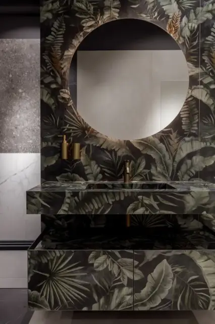 MIRAGE JOY Комплект тумба со столешницей и зеркалом , PP01 ENCANTO GOLD