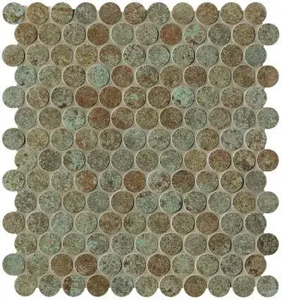 SHEER DECO RUST ROUND MOSAICO