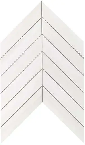 Marvel Bianco Dolomite Chevron Wall
