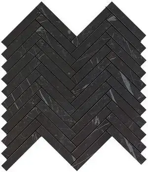 Marvel Nero Marquina Herringbone Wall