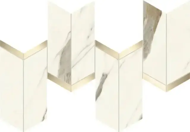 Marvel Calacatta Sublime Mosaico Chevron Lappato