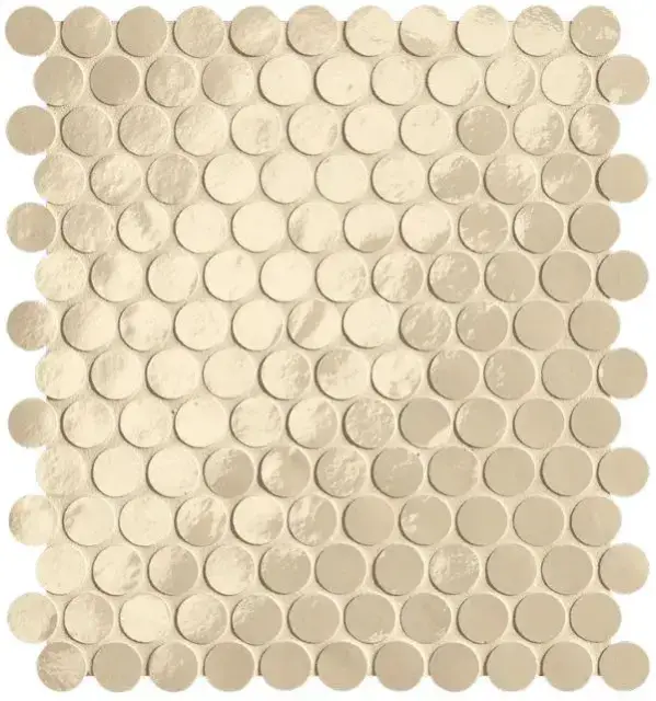 GLIM BEIGE ROUND MOSAICO BRILLANTE