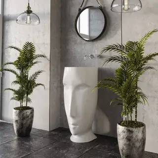 Kerasan Artwork Moloco Раковина 45х51х94.5 см, без отв., напольная, слив в пол, цвет: белый