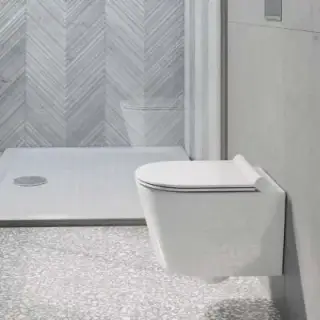 Catalano Zero Унитаз подвесной 46х35см, безободковый, смыв Tornado, покрытие Cataglaze+, цвет белый глянцевый