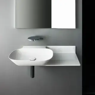 Laufen INO Раковина 90х45х12 см, без отв., полка справа, покрытие LLC, цвет: белый