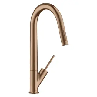 Axor Starck Смеситель для кухни, на 1 отв., с вытяжным изливом, цвет: шлифованное красное золото