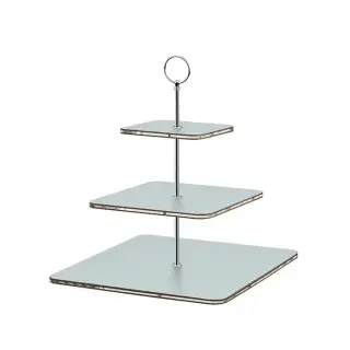 ADJ Сервировочная стойка 30x30xH35см., ручка круглая, цвет: небесный голубой/фурнитура хром