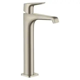 Axor Citterio E Смеситель для раковины 250, на 1 отв., высокий, с донным клапаном, цвет: шлифованный никель