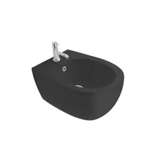 Globo Genesis Биде подвесное 55х36 см, с 1отв для смесителя, с креплением, цвет: Nero opaco