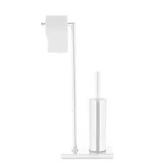 3SC Piantane Напольная стойка с держателем тб и ёршиком, цвет: белый матовый