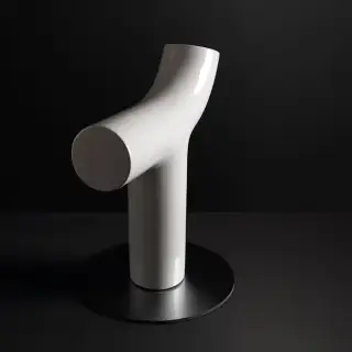 Kerasan Artwork Малый архитектурный декор для ванной: Стул на 1-ой ноге &quot;COW&quot;, напольный, Цвет: белый