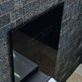 TECELux для установки унитаза -биде (DURAVIT) с верхней панелью из черного стекла с сенсорным блоком управления  sen-Touch  и нижней панелью стекло черное