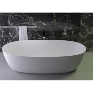 KNIEF Prime Ванна отдельностоящая овальная 180х85xh50см, со слив переливом , цвет: белый матовый