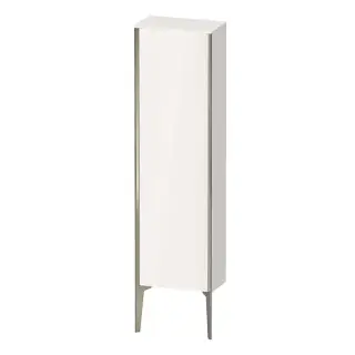 Duravit XViu Шкаф подвесной 40x24x133см, с 1 дверью, 3 стеклянными полками (петли слева), цвет: белый глянцевый/champagne matt