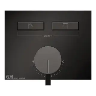 Gessi Hi-Fi Смеситель для душа, с включением до 2 источников одновременно, внешняя часть, цвет: Black Metal PVD
