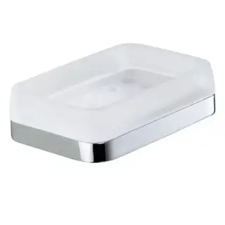 Colombo Time Мыльница подвесная, цвет: хром/матовое стекло