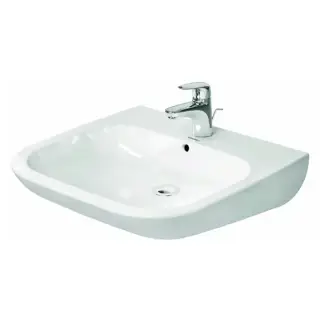 Duravit D-Code Раковина с перел., с 1 отв. под смес., 60х55см., цвет: белый