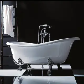 Gruppo Treesse Epoca Ванна отдельностоящая из композита (170х80хh72/60 см) в комплекте: ножки (4 шт.), слив-перелив, цвет: белый/хром