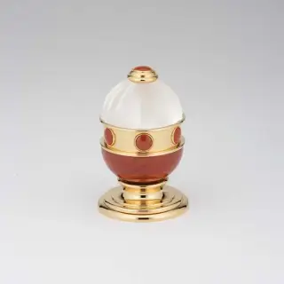 THG Cheverny Jaspe rouge Вентиль смесителя для раковины, вставки красная яшма, цвет: полированное золото