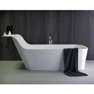 KNIEF Pride Ванна отдельностоящая 192x85x78/50см 39х51,5 см со сливом, цвет: белый матовый