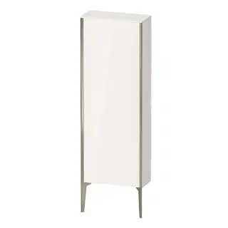 Duravit XViu Шкаф подвесной 50x24x133см, с 1 дверью, 3 стеклянными полками (петли слева), цвет: белый глянцевый/champagne matt