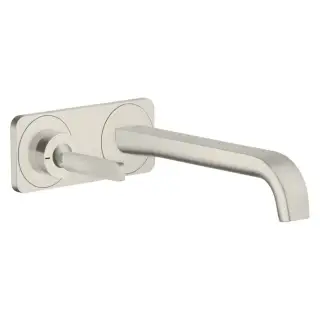 Axor Citterio E Смеситель для раковины, встраиваемый, излив: 22.1см., с панелью, цвет: сталь