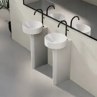 BETTE Suno Pedestal Раковина напольная 34x84cм, с 1 отв., цвет: белый