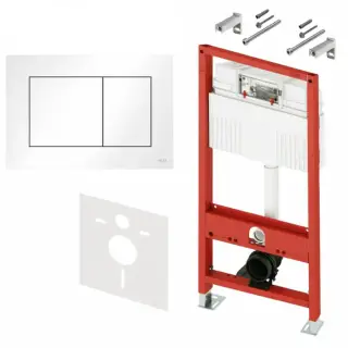 TECE Комплект TECEbase 3.0 c кронштейнами, звукоизоляцией, панелью смыва TECEnow, цвет: белый глянцевый