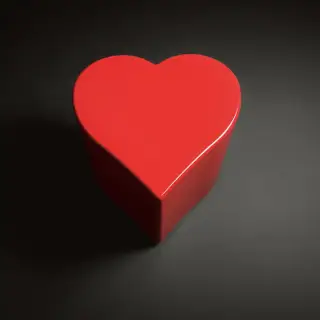 Kerasan Artwork Столик декоративный на стальной основе &quot;CUORI&quot;, 50х50х41 см, напольный, цвет: красный глянцевый