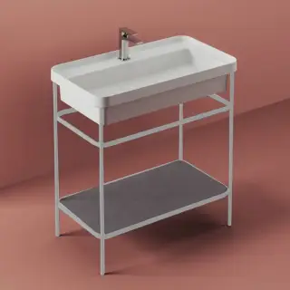 Artceram Fuori Scala Металлическая структура 40x57хh83см с раковиной на 1 отв. напольная, цвет: белый матовый