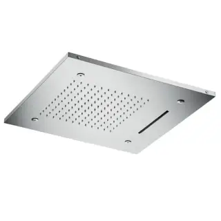 Almar Верхний душ, 49.8х49.8см., встраиваемый, 3 режима, хромотерапия, цвет: Mirror Stainless Steel