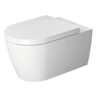 Duravit ME by Starck Унитаз подвесной Rimless без смывного края, свкл. крепление Durafix, 4,5л. с HygieneGlaze, 37х57см., цвет: белый