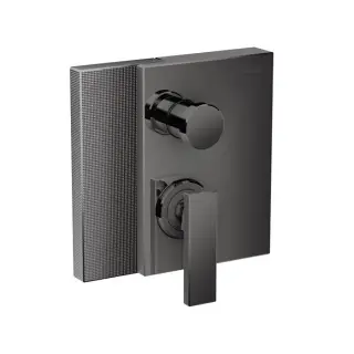 Axor Edge Смеситель для ванны, встраиваемый, алмазная огранка, внешняя часть, цвет: черный