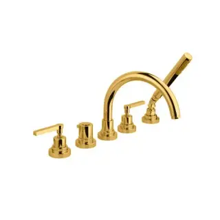 Nicolazzi Mac Kinley 05 Смеситель встраиваемый на борт ванны на 5 отверстий, 2- вентельный, цвет: золото