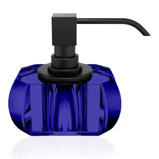 Decor Walther KR BMD Kristall Дозатор для жидкого мыла, настольный, цвет: Capri blue/черный матовый