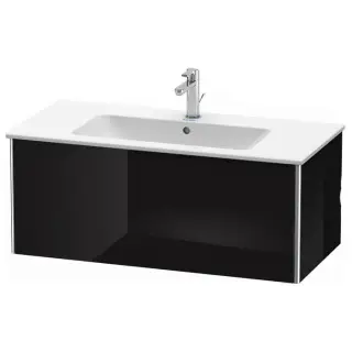 Duravit XSquare Тумба подвесная, 101х47.8х40см, с раковиной, с 1 выдв ящик, цвет: черный глянц
