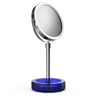 Decor Walther KR KSA Kristall Зеркало косметическое, настольное, цвет: Capri синий/хром