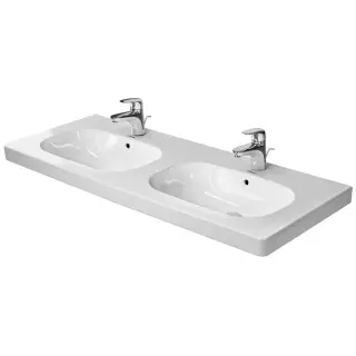 Duravit D-Code Раковина для мебели, 120х49см., с 1 отв., двойная, с перел., цвет: белый