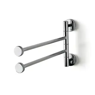 3SC Ribbon Полотенцедержатель двойной, поворотный, плечо 35см, цвет: хром