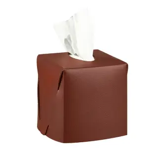 Colombo Adj Салфетница Kleenex, 12x12H12 см, цвет: бордо/коньяк