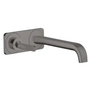 Axor Citterio E Смеситель для раковины, встраиваемый, излив: 22.1см., с панелью, цвет: шлифованный черный хром