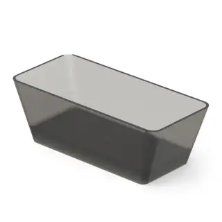 Dea Design Modern Ванна 170х78х58см., отдельностоящая, Glasstech, прозрачная смола, цвет: Smoky Black R4
