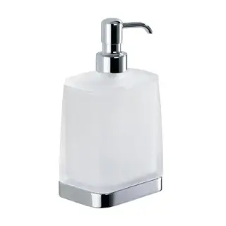 Colombo Time Дозатор для жидкого мыла, настольный, цвет: хром/матовое стекло